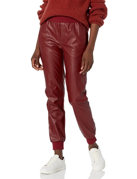 KENDALL + KYLIE Women's Vegan Leather Jogger