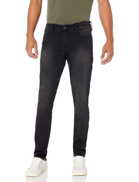 GUESS Men's Mid Rise Slim Fit Tapered Leg Jean