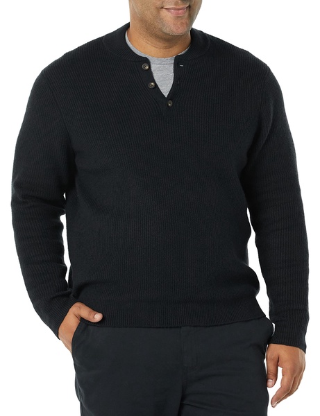 Amazon Essentials Men's Long-Sleeve Soft Touch Henley Sweater