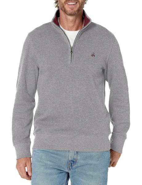 Brooks Brothers Men's Ribbed French Terry Long Sleeve Half-Zip Sweater