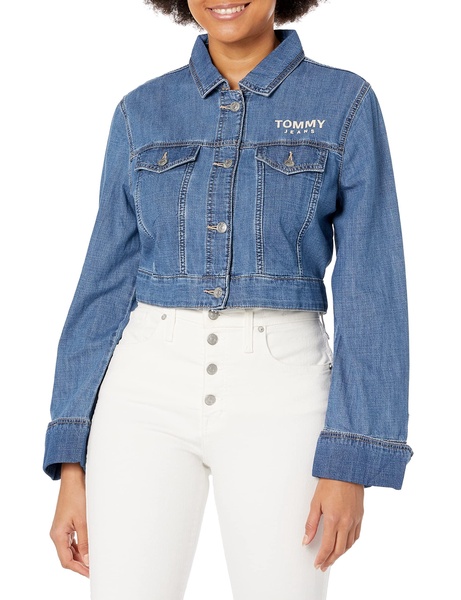 Tommy Hilfiger Women's Cropped Trucker Jean Jacket