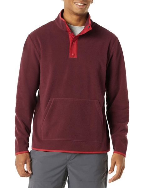 Amazon Essentials Men's Snap-Front Pullover Polar Fleece Jacket - Discontinued Colors