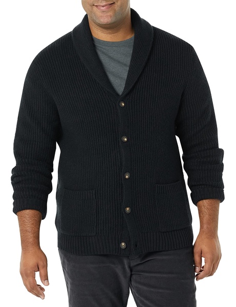 Amazon Essentials Men's Long-Sleeve Soft Touch Shawl Collar Cardigan