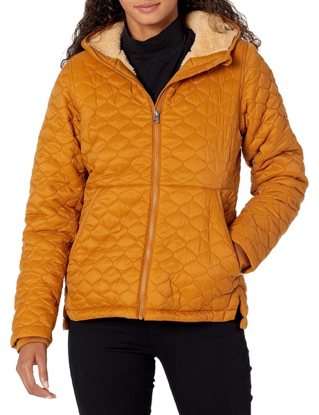 Amazon Essentials Women's Lightweight Quilted Full-Zip Water-Resistant Sherpa-Lined Hooded Puffer Jacket