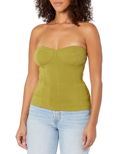 The Drop Women's Green Moss Stretch Corsette Top by @glencyfeliz