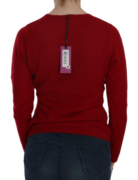 MILA SCHÖN Red Round Neck Pullover Cashmere Sweater