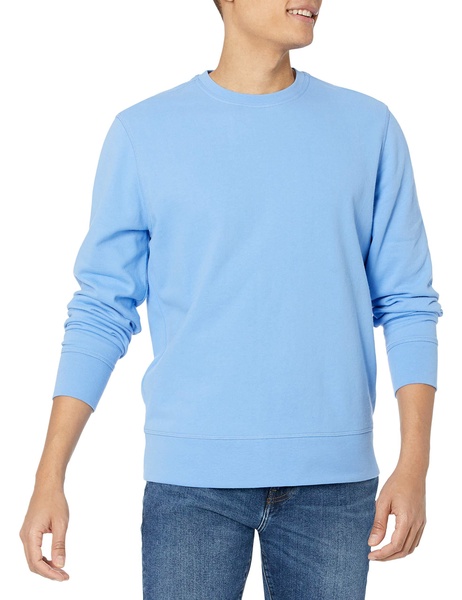 Amazon Essentials Men's Long-Sleeve Lightweight Fleece French Terry Crewneck Sweatshirt