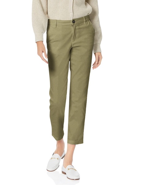 Amazon Essentials Women's Mid-Rise Slim-Fit Cropped Tapered Leg Khaki Pant (Available in Plus Size)