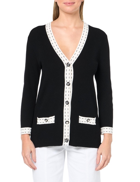 KARL LAGERFELD Women's V-Neck Sweater Cardigan