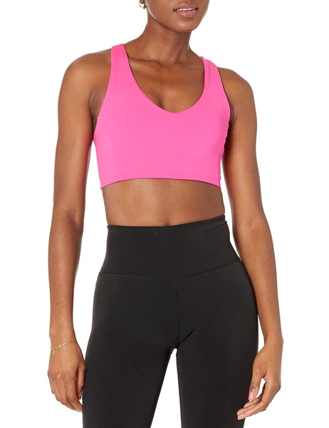 Amazon Essentials Women's Active Sculpt V-Neck Medium Support Sports Bra (Available in Plus Size)