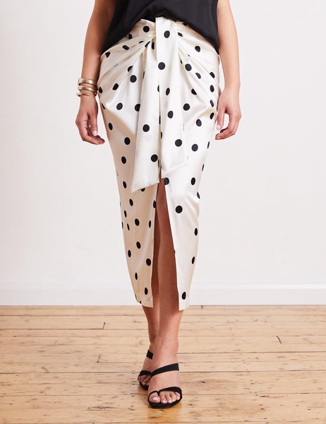 Noa Silk Skirt - Polka Dot