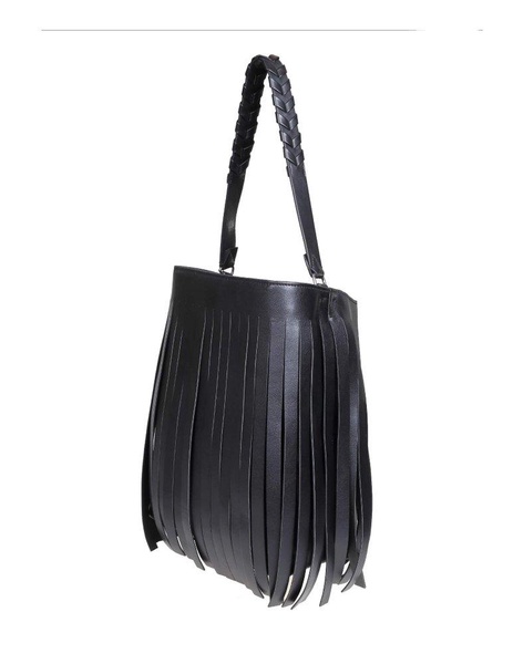 Karl Lagerfeld K/Fringe Logo Detailed Hobo Bag