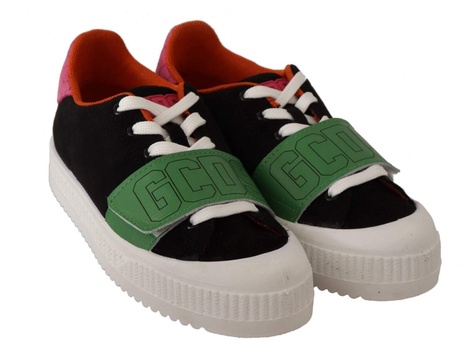 GCDS Multicolor Suede Low Top Lace Up  Sneakers Shoes