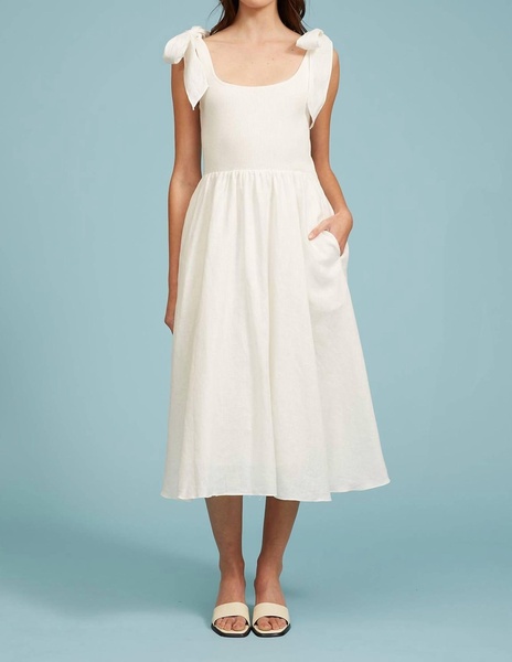 briela tie tank dress in cream