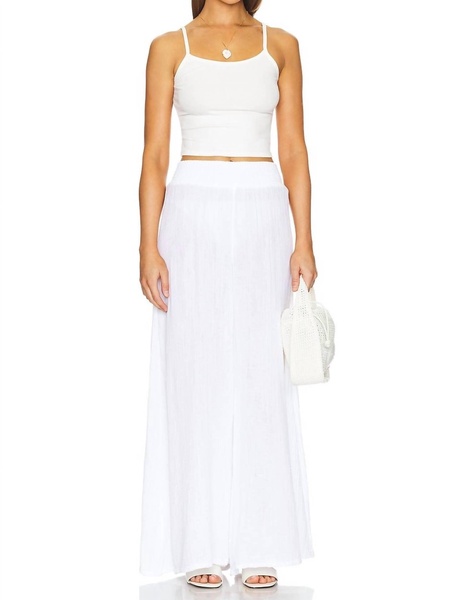 simba wide pant in white