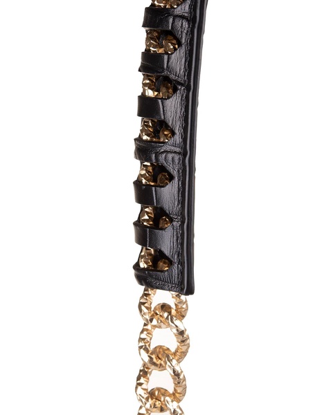 Black Large Roar Shoulder Bag With Jewelled Tigers