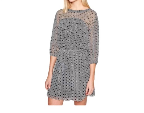 andora caviar mini dress in gray