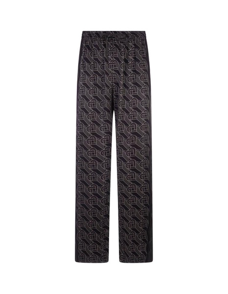 Casablanca Heart Monogram-Printed Drawstring Trousers