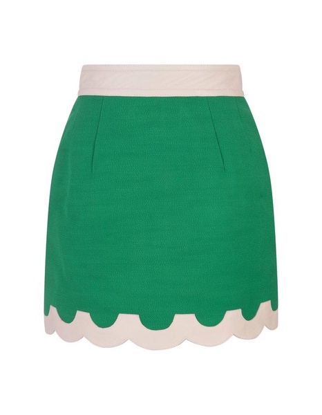 Casablanca Scallop Hem Mini Skirt