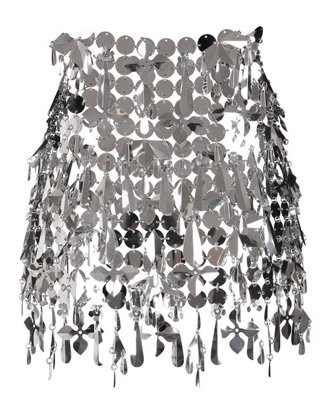 Paco Rabanne Graphic Chainmail Mini Skirt