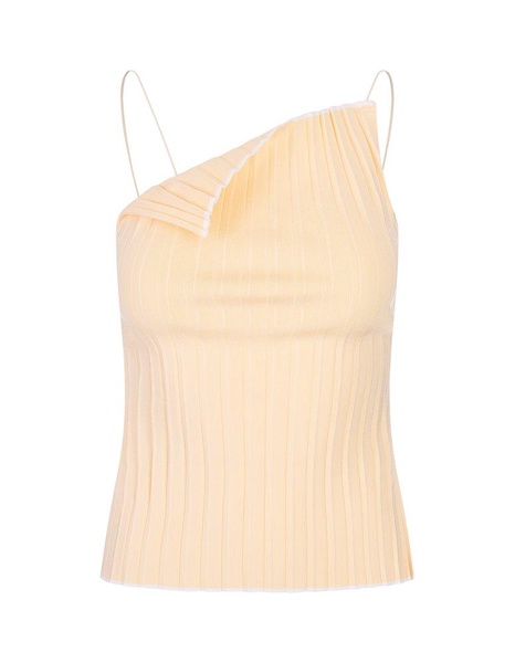 Jacquemus Pleated Draped Neckline Top