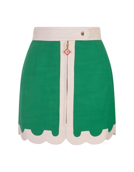 Casablanca Scallop Hem Mini Skirt