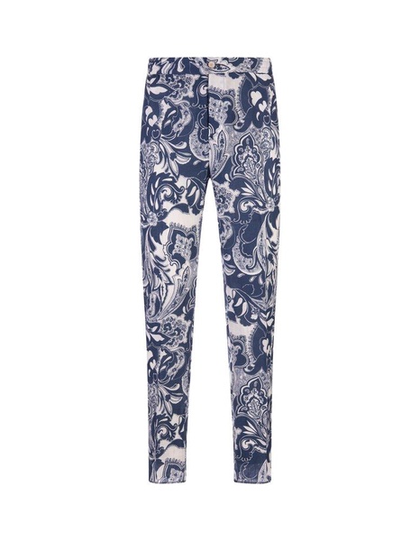 Etro Floral-Printed Straight Leg Trousers