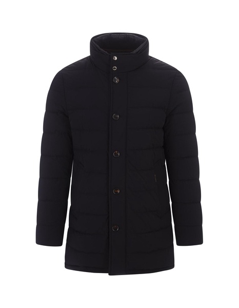 Calegari-kn Single-breasted Coat In Dark Blue