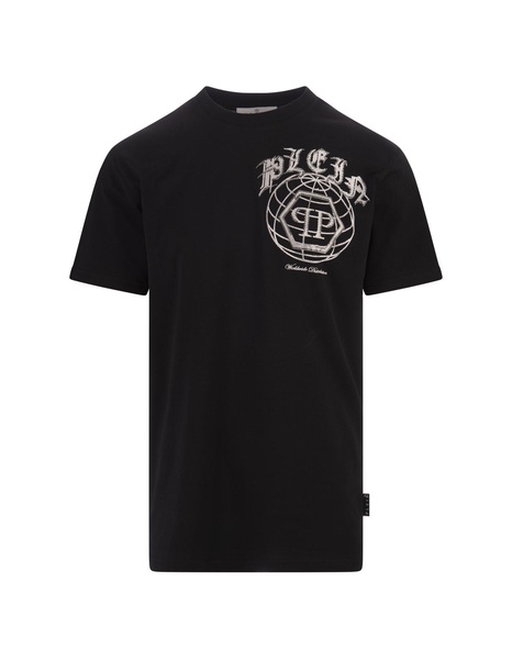 Philipp Plein Logo Embellished Crewneck T-Shirt