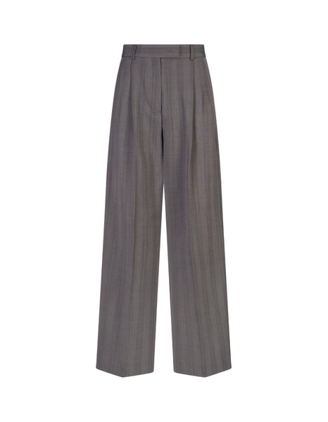 Stripe Detailed Wide Leg Trousers