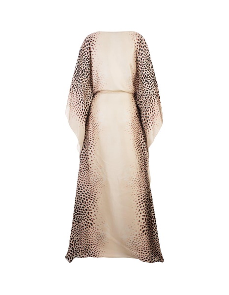 Light Beige Leopard Print Long Dress