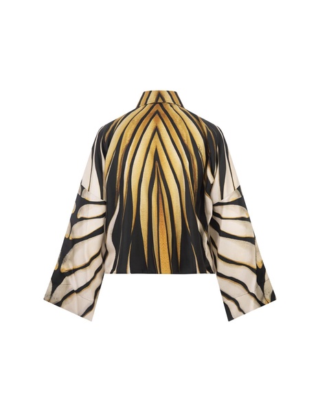 Ray Of Gold Print Silk Shirt