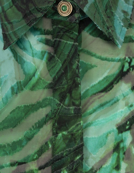 Malachite Shirt In Printed Devoré Satin