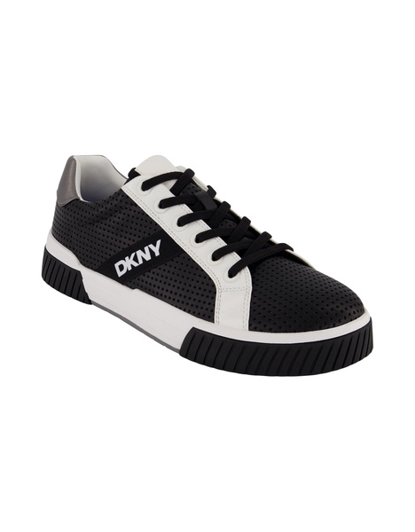 DKNY Men's Rubber Sole Round Toe Shape Lace-up Sneakers