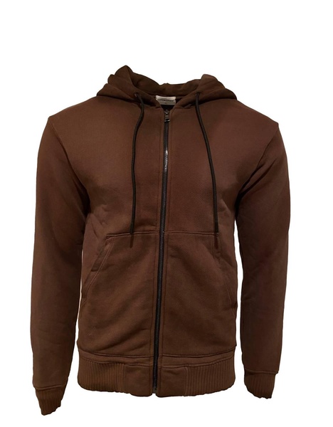 men's bronx zip hoodie in coffee mix