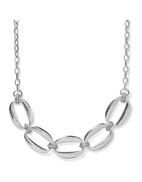 women's meridian lumens collar necklace in silver