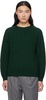 Green Crew Cable 5G Sweater