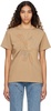 Tan "AB" Embroidered T-Shirt