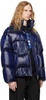 Blue Quilted Down Jacket