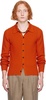 Orange Rib Cardigan