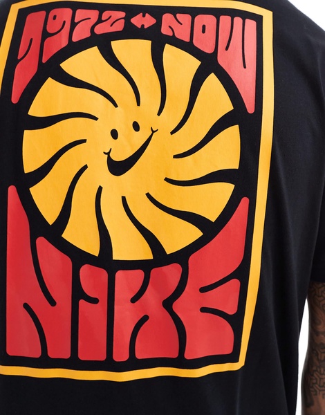 Nike festival back print T-shirt in black