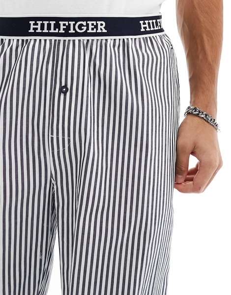 Tommy Hilfiger monotype lounge pants in blue stripe