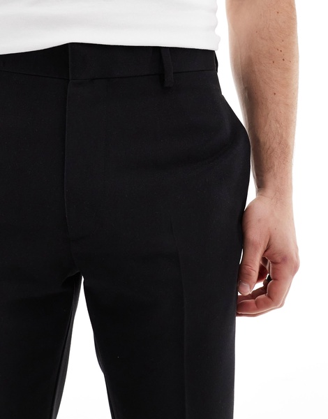 ASOS DESIGN smart flared pants in black