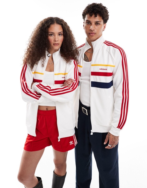 adidas Originals unisex track top in white