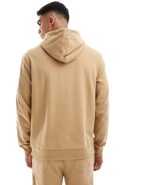 Tommy Hilfiger lounge hoodie in beige with white stripe