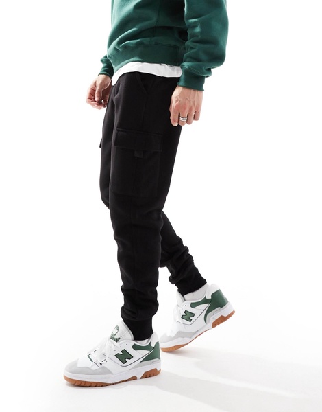 French Connection cargo sweatpants in black