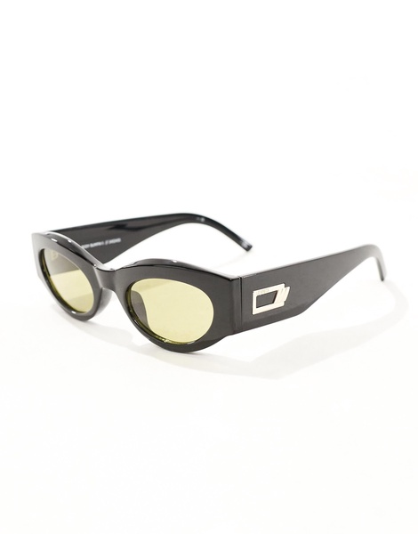 Le Specs body bumpin cat eye sunglasses in black