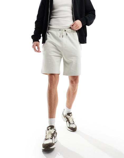 Brave Soul jersey shorts in light gray