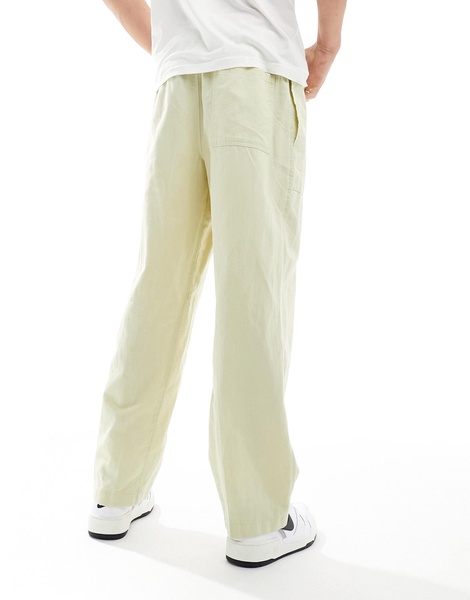 Calvin Klein Jeans linen mix pants in green