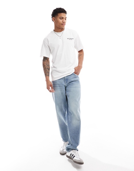 Dickies Oatfield back print t-shirt in white